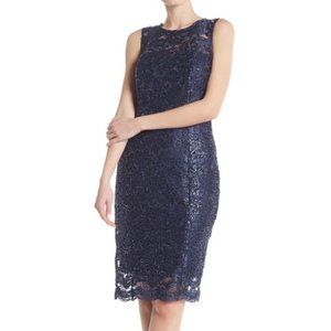 Lace NWT Marina Sequin bodycon Sheath Party Dress sz 14